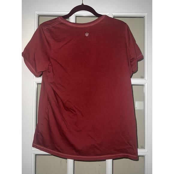 Life is good womens red short sleeved christmas light tee holiday womens large - Picture 3 of 3